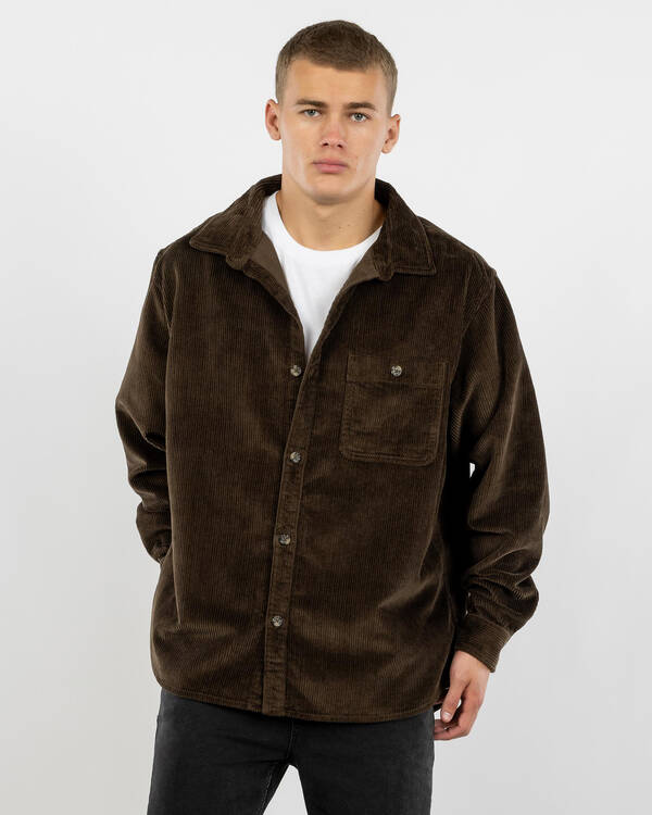 RVCA Wide Load Cord Long Sleeve Shirt for Mens
