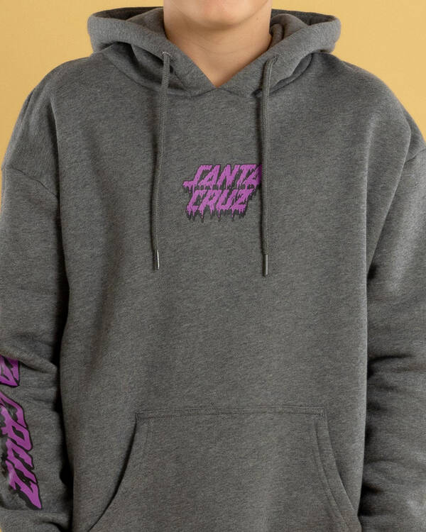 Santa Cruz Boys' Decaying Hand Centre Strip Oversized Hoodie for Mens