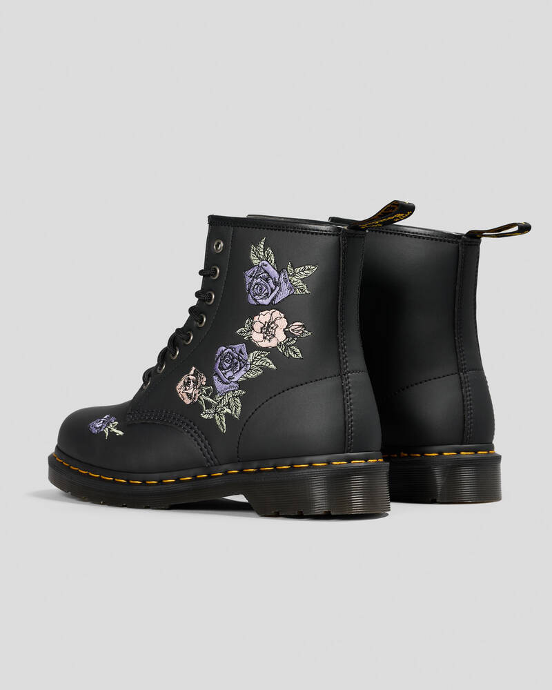 DR MARTENS 1460 Vonda 8 Eye Boot Black Genix Nappa for Mens