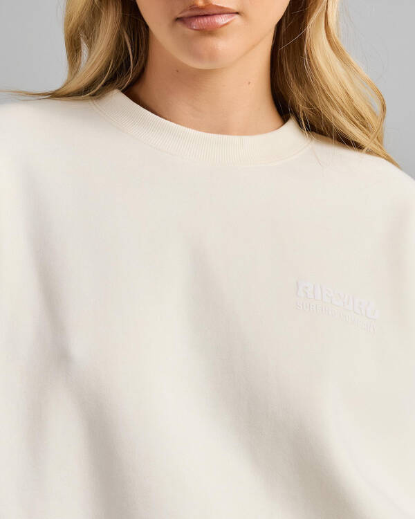 Rip Curl Surf Puff Heritage Crewneck Sweatshirt for Womens