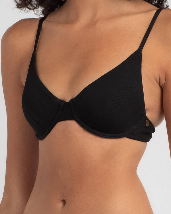 Kaiami Marci Rib Balconette Bikini Top for Womens