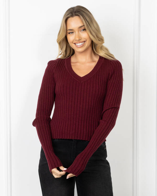Ava And Ever Khloe Long Sleeve Knit Top for Womens
