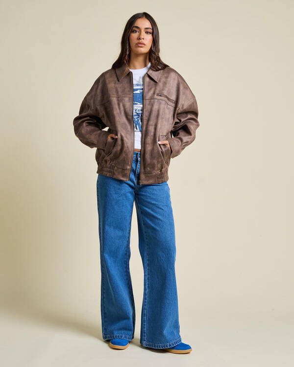 Rusty Back Street Faux Suede Jacket for Womens