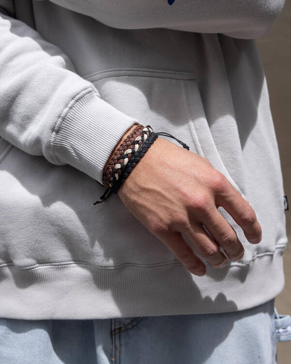 Classics 77 Pack Brn/blk/wht Bracelet for Mens