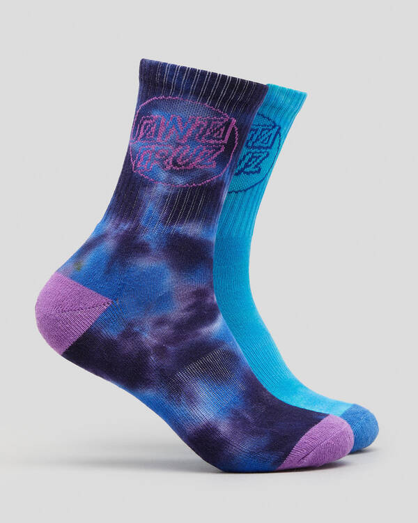 Santa Cruz Boys' Opus Dot Crew Socks 2 Pack for Mens