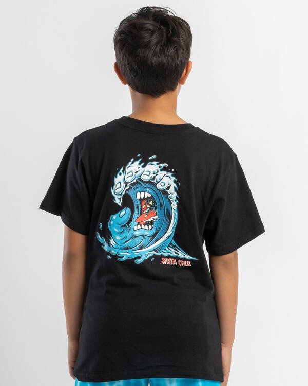 Santa Cruz Boys' Screaming Wave Front T-Shirt for Mens