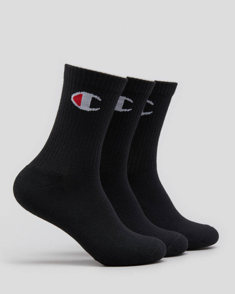 Champion Junior Boys' Medium Sport C Logo Crew Socks 3 Pack for Mens