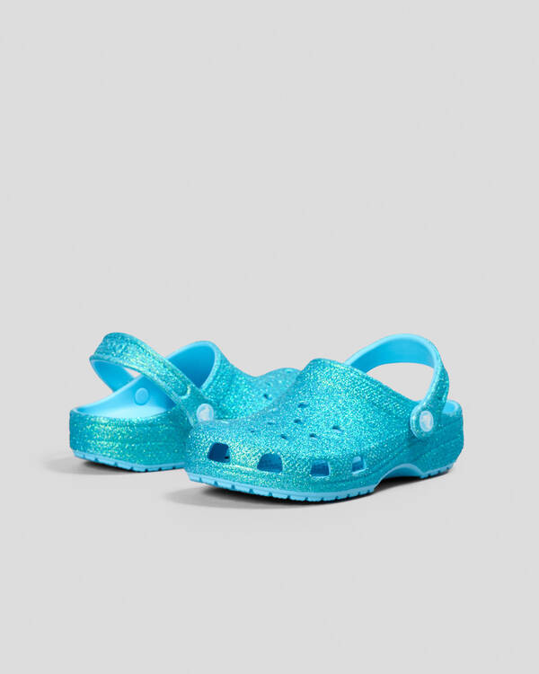 Crocs Kids' Classic Glitter Clogs for Mens