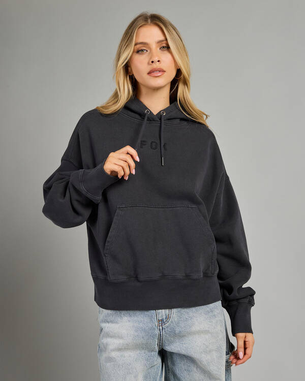 Fox Wordmark Fleece Pullover Hoodie for Womens