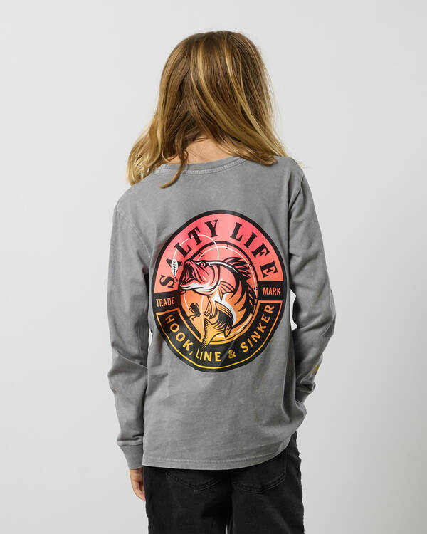 Salty Life Boys' Baitcaster Long Sleeve T-Shirt for Mens