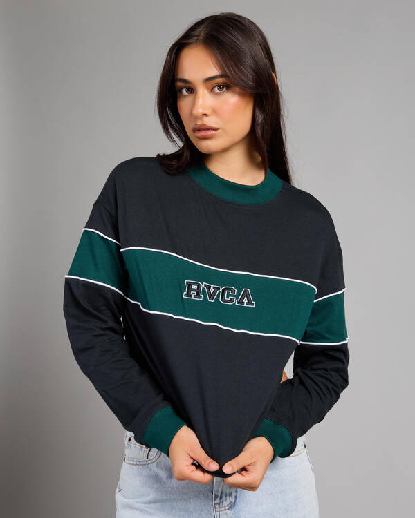 RVCA Spectate Embroidered Logo Long Sleeve T-Shirt for Womens