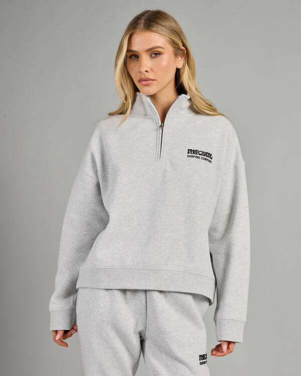 Rip Curl Surf Puff 1/4 Zip Sweatshirt for Womens