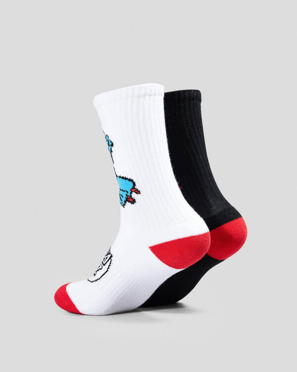 Santa Cruz Boys' Opus Screaming Hand Long Crew Socks 2 Pack for Mens