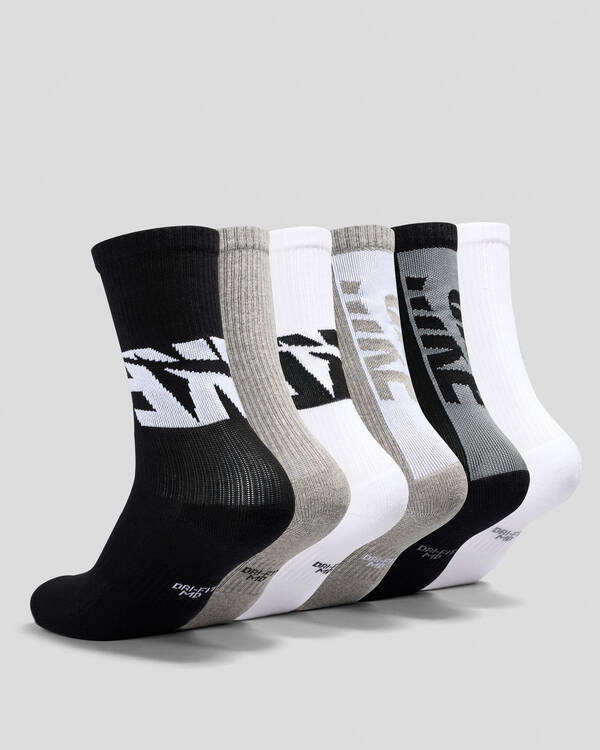 Nike Boys' Everyday Comfort Crew Socks 6 Pack for Mens