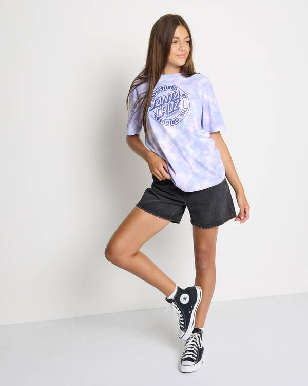 Santa Cruz Girls' MFG Dot Mono Front T-Shirt for Womens
