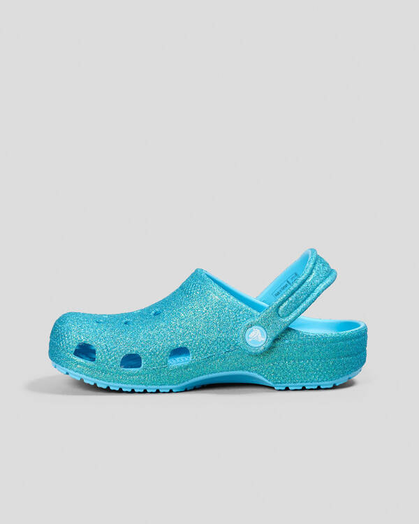 Crocs Kids' Classic Glitter Clogs for Mens
