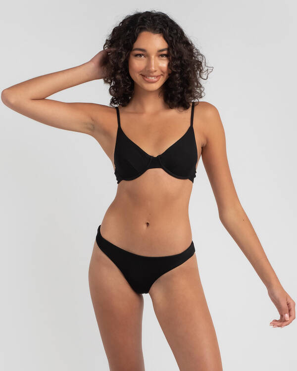 Kaiami Marci Rib Balconette Bikini Top for Womens
