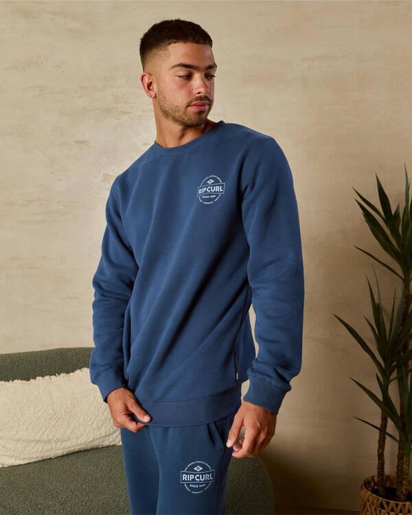 Rip Curl Stapler Crew Sweatshirt for Mens