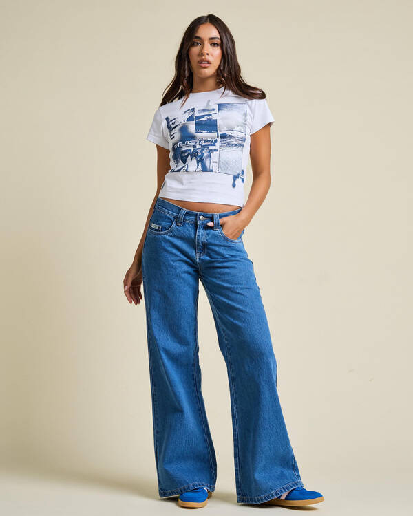 Rusty Wendy Wide Low Jeans for Womens