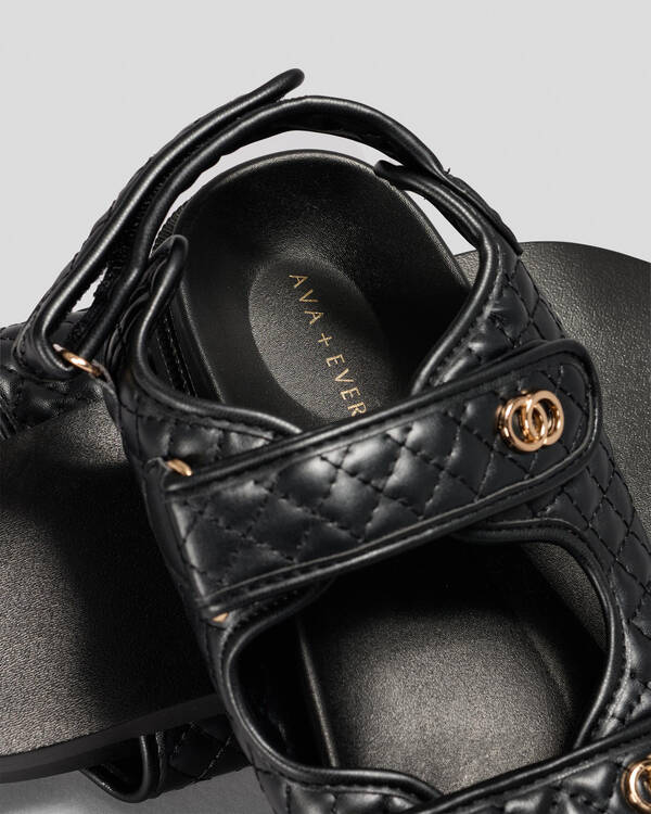 Ava And Ever Leo Quilted Slide Sandals for Womens
