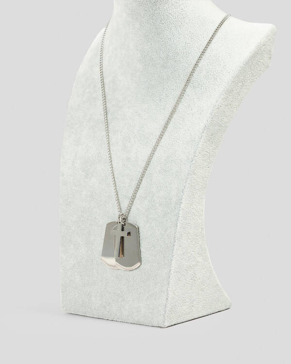 REPUBLIK Dog Tags With Cross Necklace for Mens