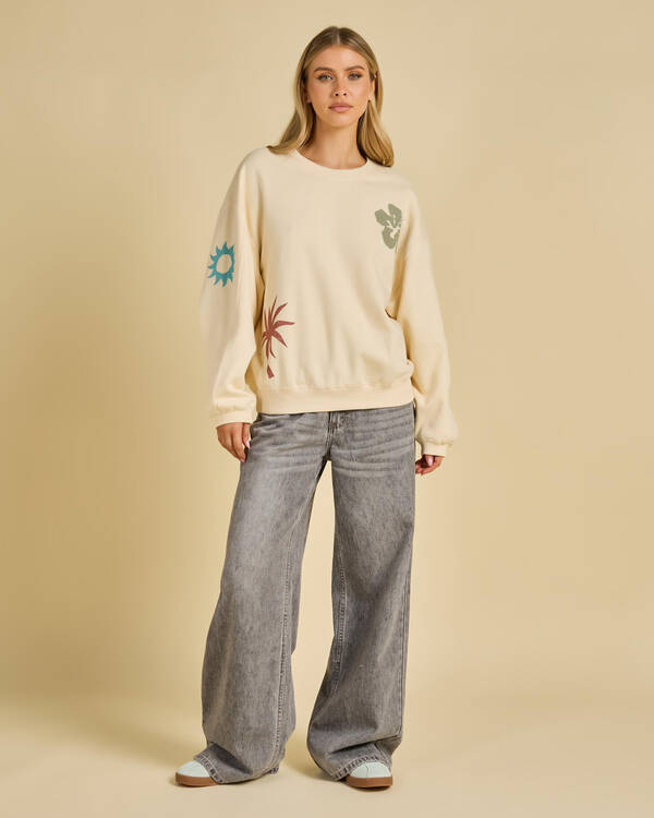 Billabong Water Signs Kendall Crewneck Sweatshirt for Womens