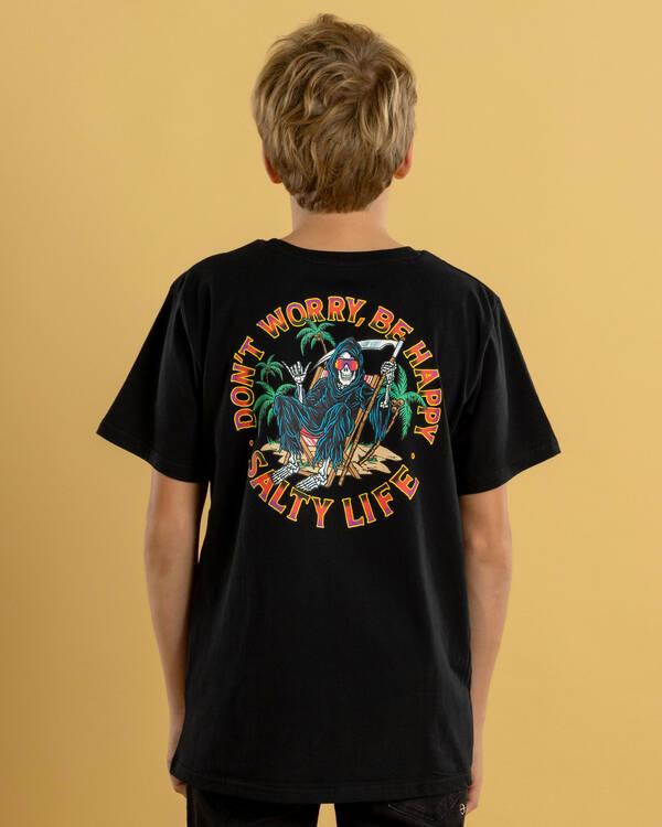 Salty Life Boys' Be Happy T-Shirt for Mens