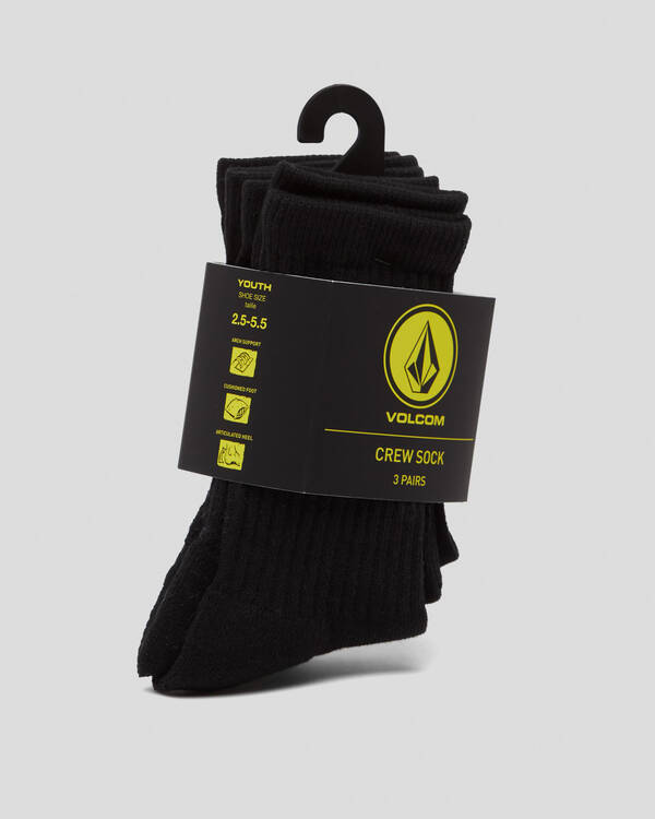 Volcom Boys' Full Stone Socks 3 Pack for Mens