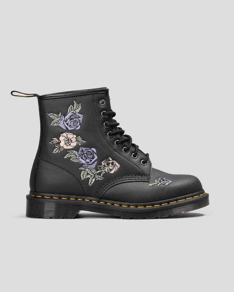 DR MARTENS 1460 Vonda 8 Eye Boot Black Genix Nappa for Mens