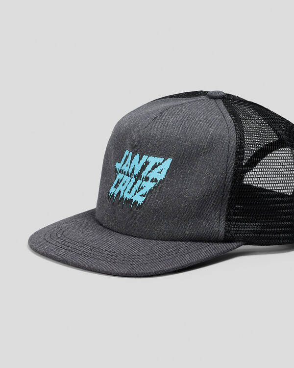 Santa Cruz Boys' Melting Strip Trucker Cap for Mens