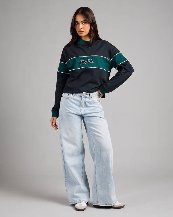 RVCA Spectate Embroidered Logo Long Sleeve T-Shirt for Womens