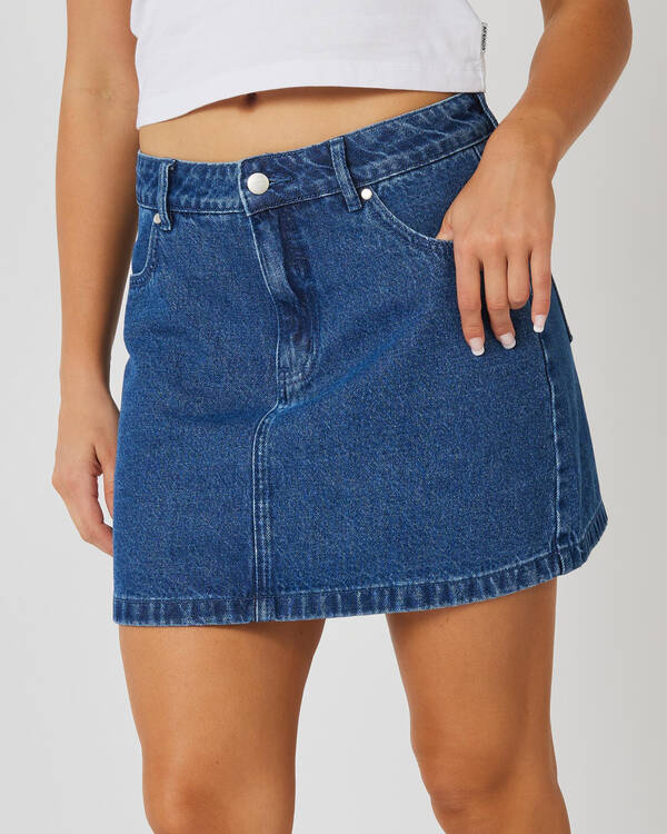 Afends Georgia Hemp Denim Skirt for Womens
