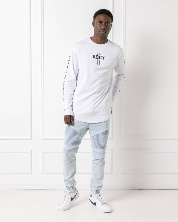 Kiss Chacey Dash Dual Curved Long Sleeve T-Shirt for Mens