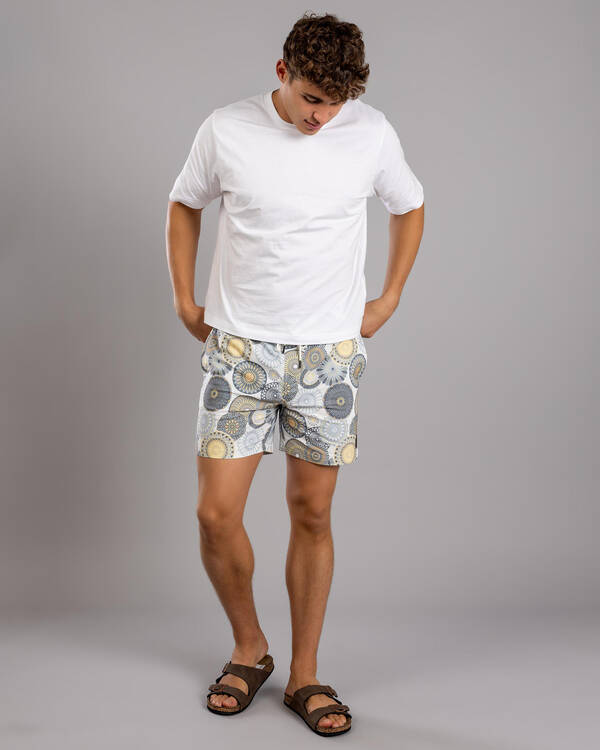 Skylark Radial Elastic Waist Shorts for Mens