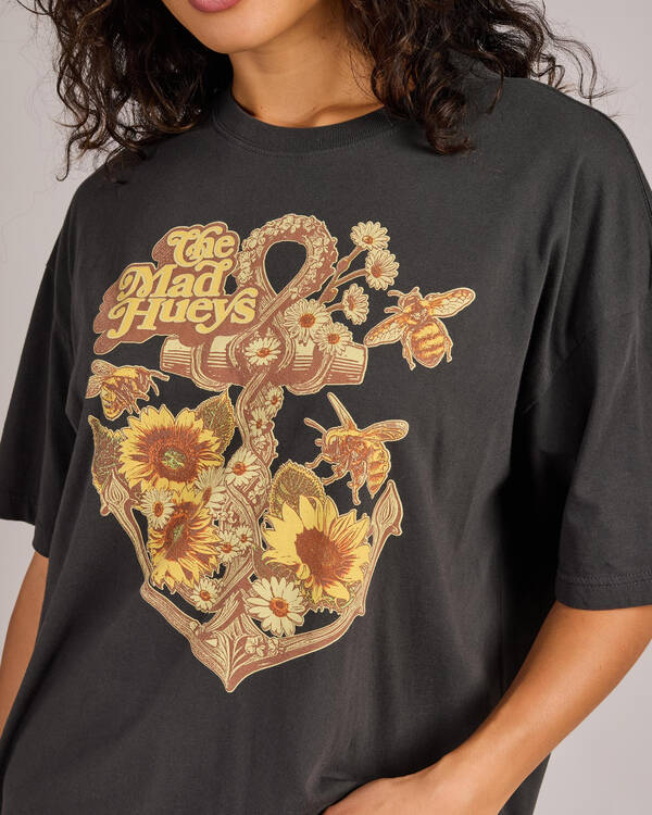 The Mad Hueys Sunflower Anchor T-Shirt for Womens