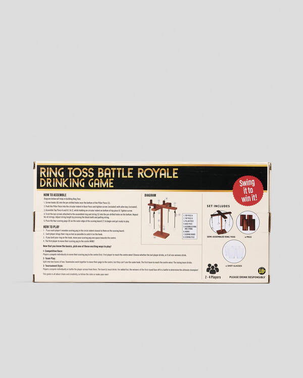 Get It Now Drink Game Ring Toss Battle Royale for Mens