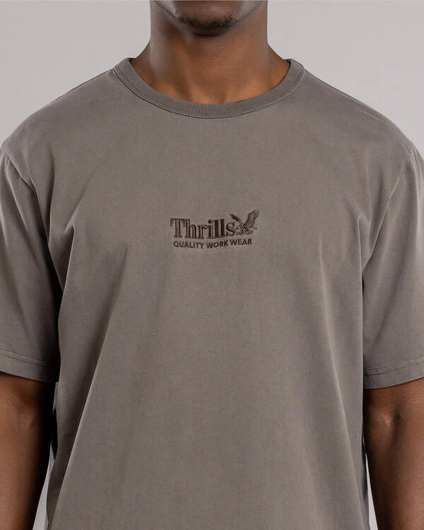 Thrills Workwear Embro Merch Fit T-Shirt for Mens