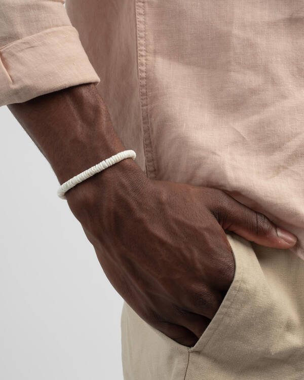 Classics 77 White Shell Bracelet for Mens